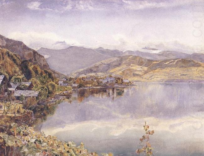 The Lake of Lucerne,Mont Pilatus in the Distance, John William Inchbold